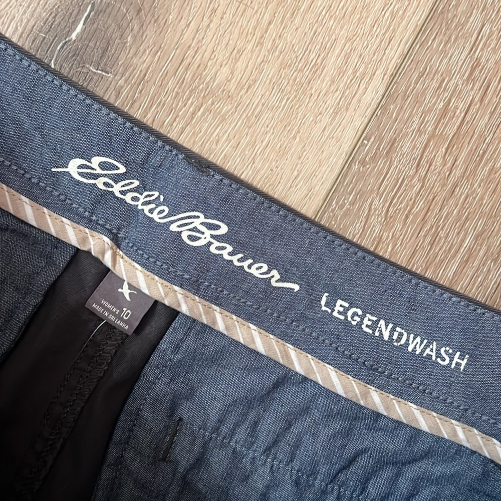 Eddie Bauer - NEW dark gray cuff short, Legend wash cotton, dark gray, 10. - Picture 2 of 10